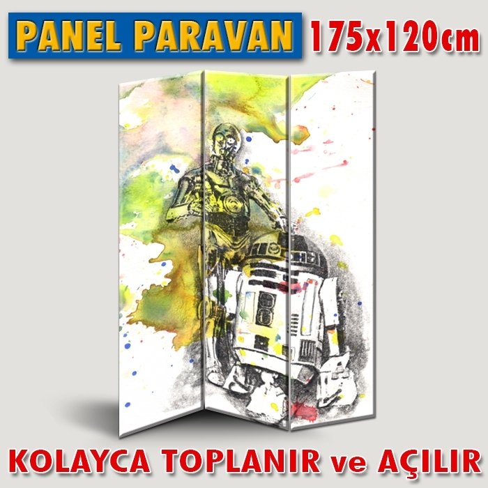 GÖRSELLİ KATLANIR PANEL BÖLME SİSTEMİ - POP-ART STAR WARS