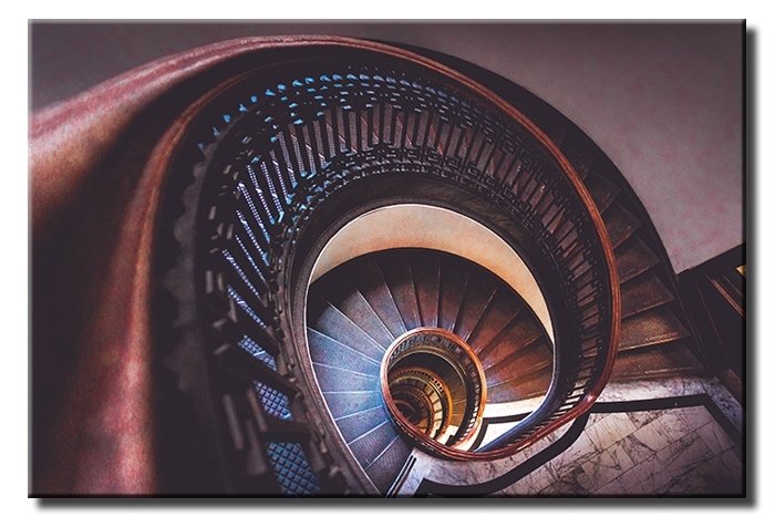 SPIRAL MERDIVENLER 6 değişen ölçü ORİJİNAL KANVAS TABLO
