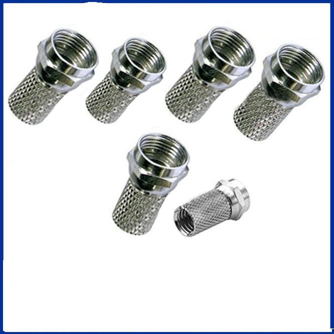 5 Adet Kablo Birleştirici Vidalı Rg6 F Konnektör