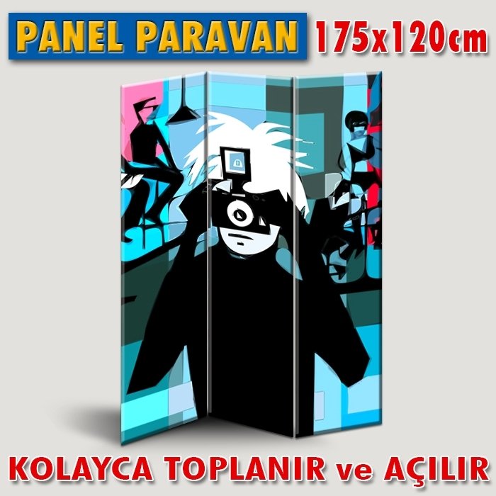 GÖRSELLİ KATLANIR PANEL BÖLME SİSTEMİ - POP-ART FOTOĞRAF ÇEKİMİ