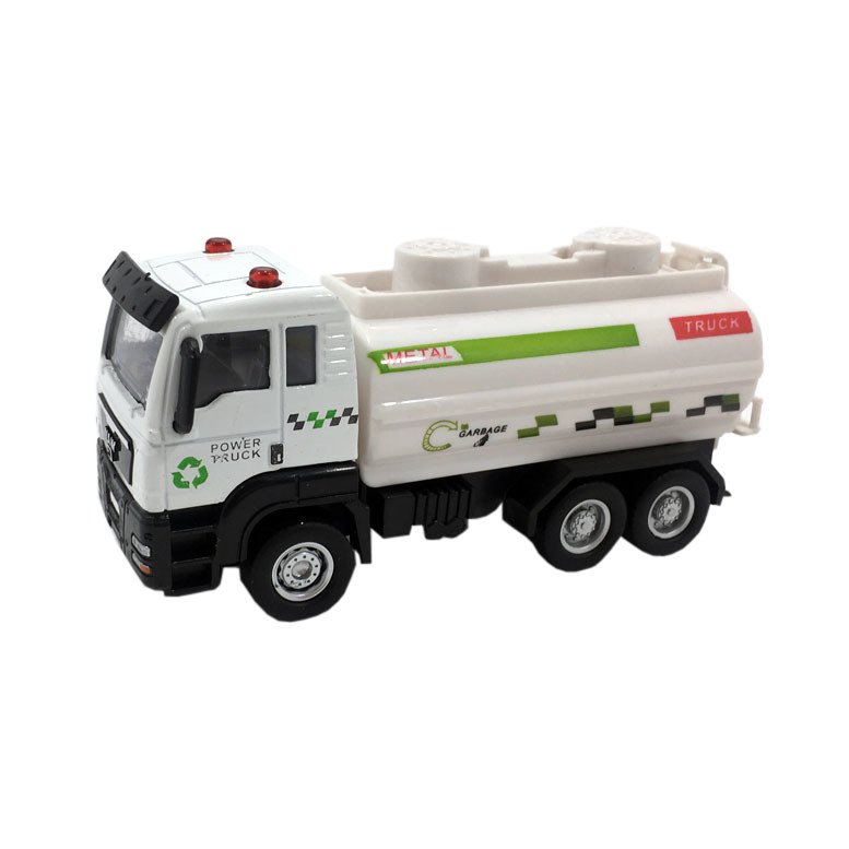 Metal Kabinli Die-Cast Çek Bırak 12cm Yakıt Tankeri Model Oyuncak Seri Koleksiyon