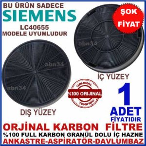 Siemens Ankastre Davlumbaz Filtresi Lc40655 Model Davlumbaz İçin Granül Karbonlu Filtre