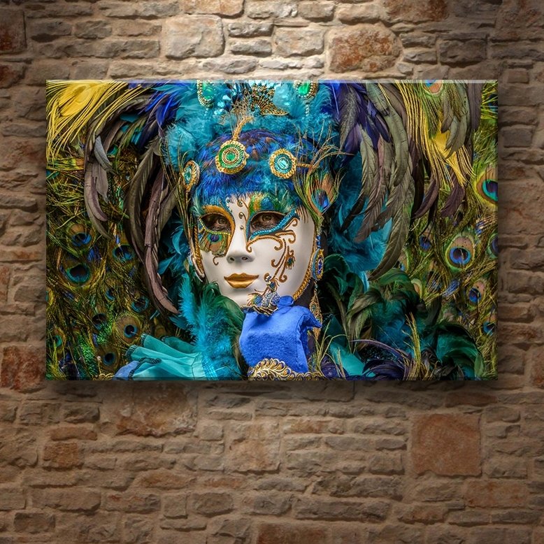CARNAVAL MASKESİ 7 değişen ölçü ORİJİNAL KANVAS TABLO