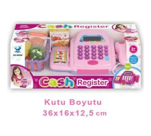 Oyuncak Barkod Okuyuculu Yazar Kasa - Cash Register (Pembe Renk - 3+ yaş )