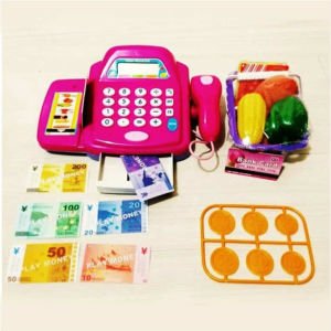 Oyuncak Barkod Okuyuculu Yazar Kasa - Cash Register (Pembe Renk - 3+ yaş )