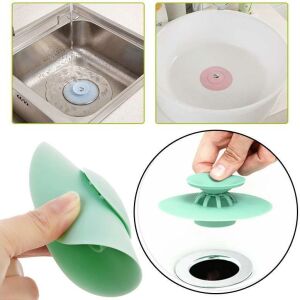 Silikon Süzgeçli Lavabo Banyo Tıkacı Evye Küvet Gider Tıpası