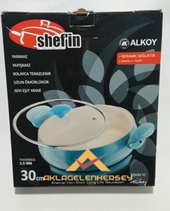 Ücretsiz Kargo ALKOY 2.8mm 30cm SERAMİK KARNIYARIK TENCERESİ