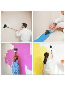 5 Parça Damlatmaz Pratik Ev-işyeri Boya Badana Seti Damlatmayan Çok Fonksiyonlu Boyama Rulosu Seti
