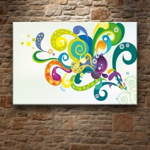 CANLI ÇİÇEK DESENİ 7 değişen ölçü ORİJİNAL KANVAS TABLO