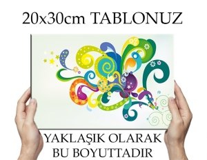 CANLI ÇİÇEK DESENİ 7 değişen ölçü ORİJİNAL KANVAS TABLO