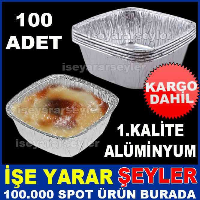 1KALİTE ALÜMİNYUM SÜTLAC SERVİS KABI 100 ADET KD