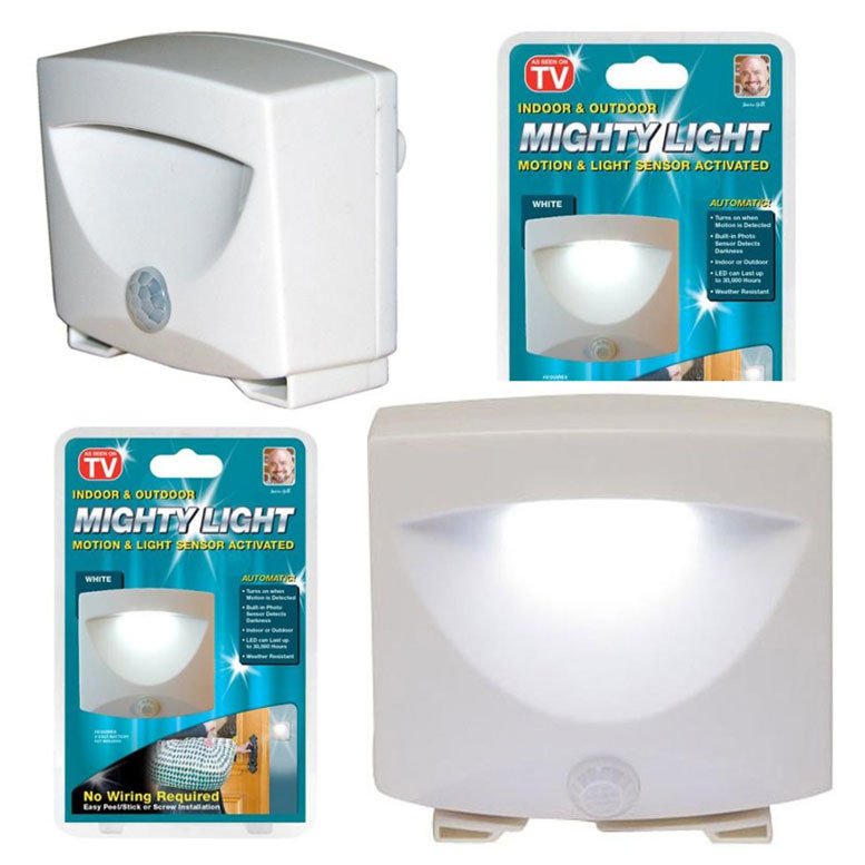 Pille Çalışan Hareket Sensörlü Mighty Light Beyaz Parlak LED Işık Kolay Montajlı Lamba