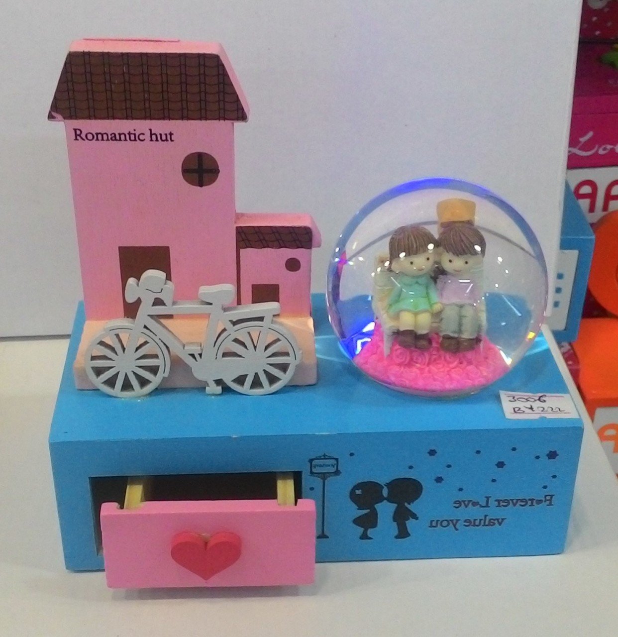 Romantic Hut Işıklı Kar Küreli Ahşap Romantik Kulübe