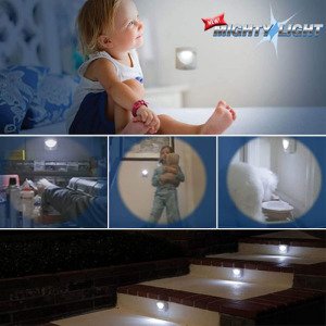 Pille Çalışan Hareket Sensörlü Mighty Light Beyaz Parlak LED Işık Kolay Montajlı Lamba