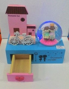 Romantic Hut Işıklı Kar Küreli Ahşap Romantik Kulübe