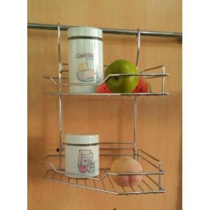 PASLANMAZ ÇELİK 2 KATLI ASKILI BANYO,MUTFAK KROMAJ KAPLAMA