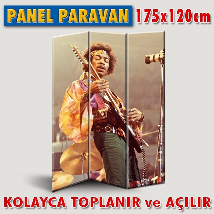 GÖRSELLİ KATLANIR PANEL BÖLME SİSTEMİ-JIMI HENDRIX - EFSANE