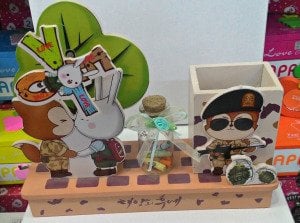 Müzik Çalan Yel Değirmenli Ahşap Kalemlik (Kurmalı)