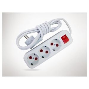 7 METRE KABLOLU TOPRAKLI ÜÇLÜ 3 lü GRUP PRİZ SEYYAR UZATMA ARA KABLOSU ANAHTARLI