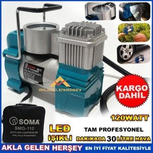 KargoDahil SOMA METAL GÖVDELİ PİSTONLU MOTOR ARAÇ HAVA KOMPRESÖRÜ