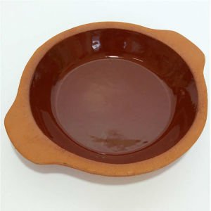 23x3cm TOPRAK GÜVEÇTEN SAHAN KULPLU YUMURTA TAVA -2