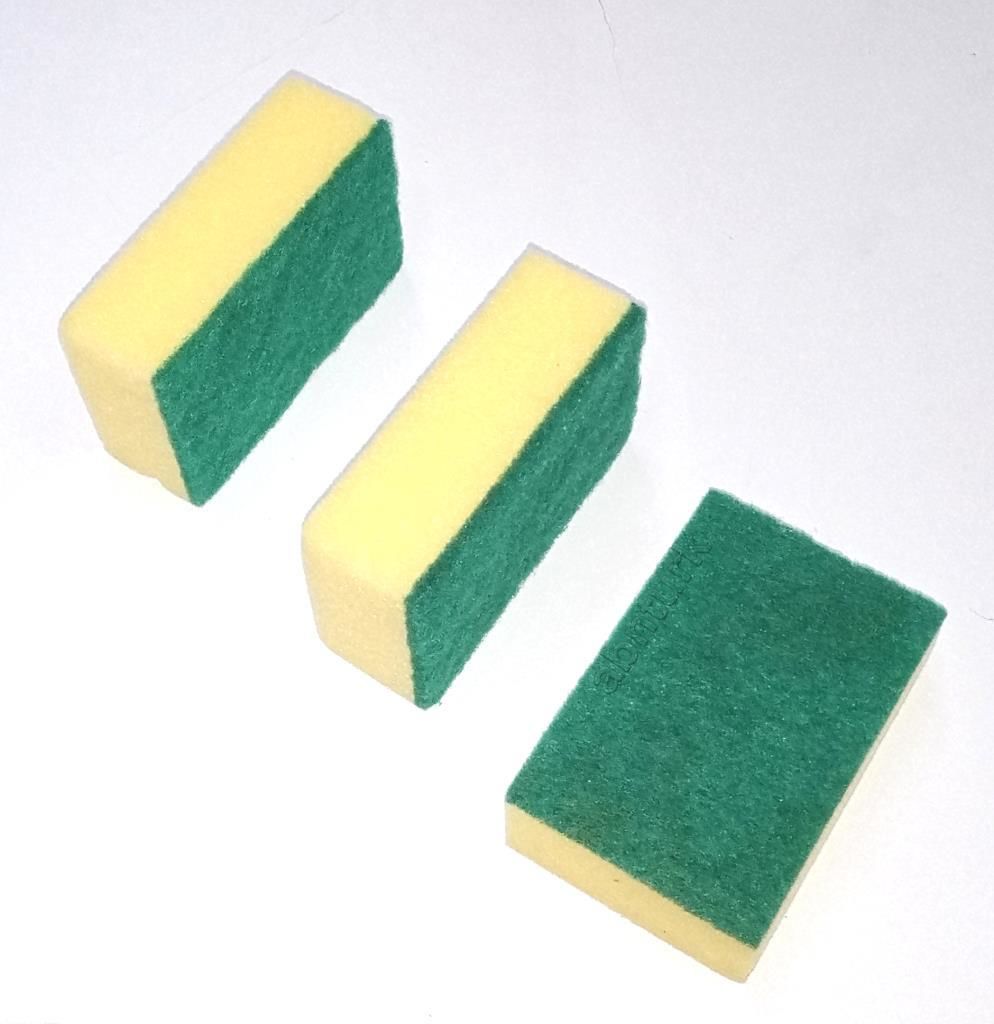 3 Adet Endüstriyel Ev Lokanta Tip Bulaşık Süngeri Kalın Plakalı Özel Üretim Mükemmel Genel Temizlik