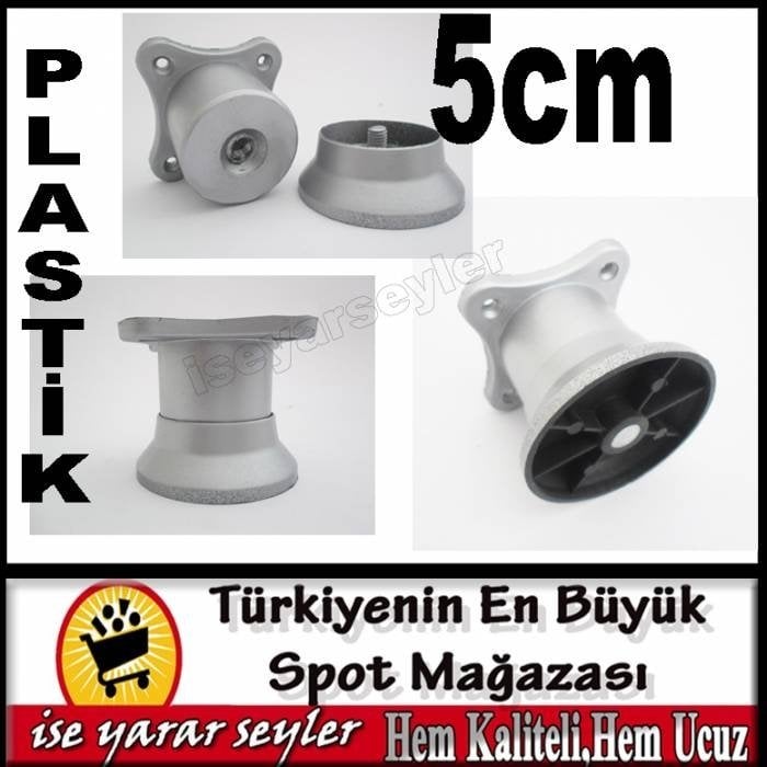 5cm ÇOK AMAÇLI KALIN,PLASTİK MOBİLYA AYAĞI