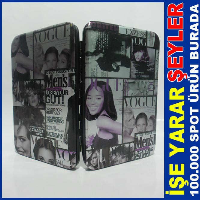 BASKILI ŞIK KULLANIŞLI BAYAN CÜZDAN KARTLIK