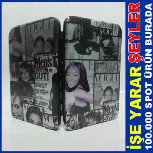 BASKILI ŞIK KULLANIŞLI BAYAN CÜZDAN KARTLIK