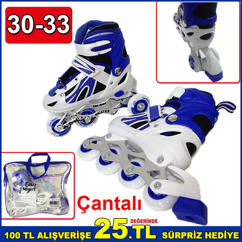 Tekerlekleri Ayarlanabilir Paten Seti S Beden 30-33 Numara Yeni Başlayanlar İçin Kaliteli Paten