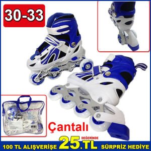 Tekerlekleri Ayarlanabilir Paten Seti S Beden 30-33 Numara Yeni Başlayanlar İçin Kaliteli Paten