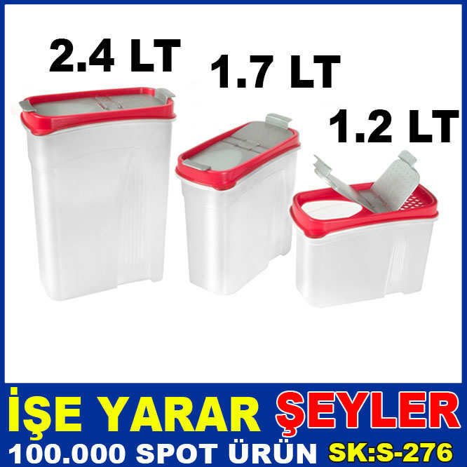 1.2 LİTRE VAKUMLU KORUMA ERZAK BAKLİYAT KABI