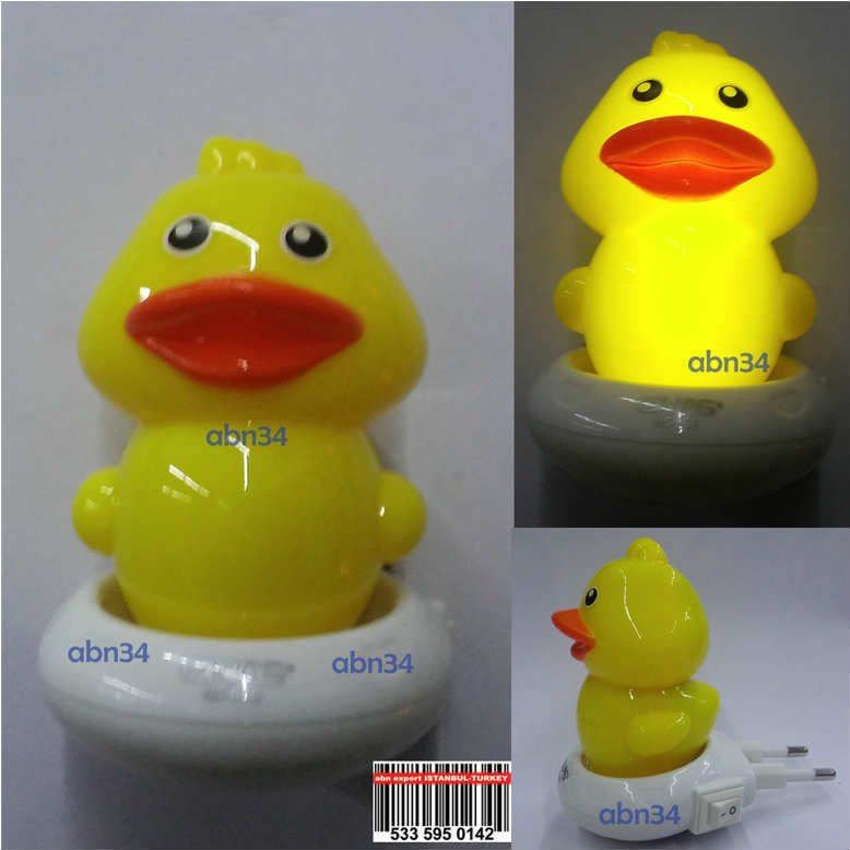 Civciv Model Açma Kapama Anahtarlı Prize Takılan Soft Işık Sarfiyatsız Led Çocuk Odası Gece Lambası