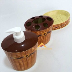 HASIR SEPET DESENLİ 3LÜ BANYO LAVABO SETİ