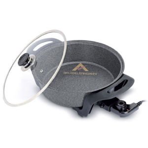 Sinbo SP5210G Elektrikli Granit Döküm Tencere Ayarlanabilir Termostatlı Yapışmaz Yüzey Pizza Tavası