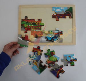ÇOCUKLAR İÇİN EĞİTİCİ AHŞAP PUZZLE MOTORLU ARAÇLAR