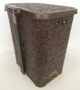 48X40 PEDALLI DANTEL DESEN KİRLİ ÇAMAŞIR SEPETİ