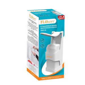 El Dezenfektan Aparatı 1000ml Duvara Monte Dezenfektan Dispenseri Kaliteli Sert Plastik Flosoft