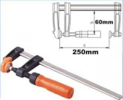 F Tipi Mengene 25 x 5cm Çelik Mobilyacı Ağaç Sıkıştırma İşkencesi