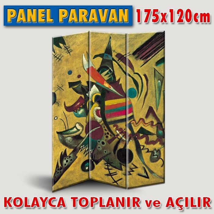 GÖRSELLİ KATLANIR PANEL BÖLME SİSTEMİ-WASSILY KANDINSKY-NOKTALAR