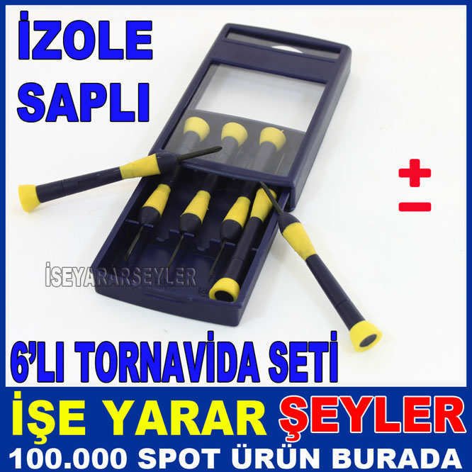 6'LI ELEKTRONİK TELEFON TAMİR TORNAVİDA SETİ