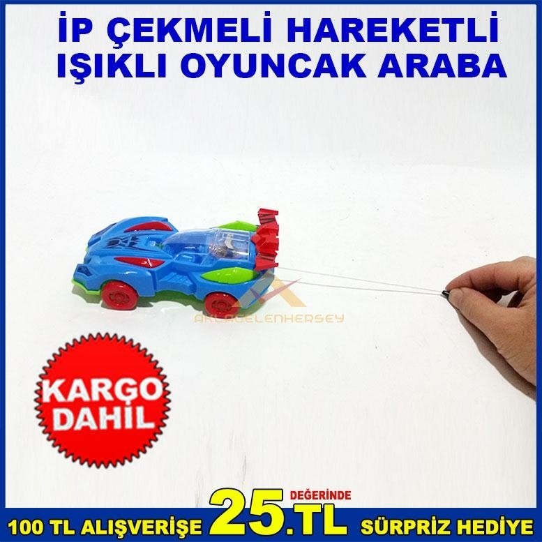 İPİ ÇEKİP BIRAKILARAK HARET ETTİRİLEN OYUNCAK ARABA