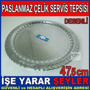 304 KALİTE PASLANMAZ OVAL ÇELİK SERVİS TEPSİSİ