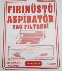 5 adet Fırın üstü Mutfak Aspiratörü Yağ Filtresi 42x56cm Alüminyum Filtre Koruyucu Elyaf Filtre