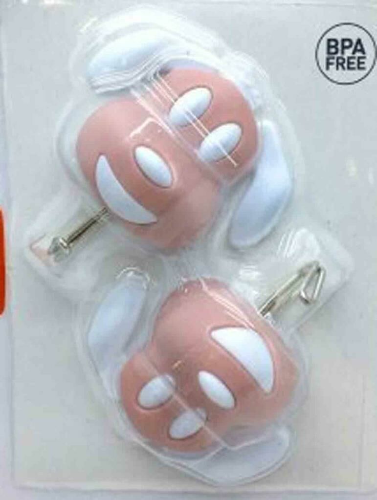 L-298 2 Adet Köpek Figürlü Yapışkan Askı