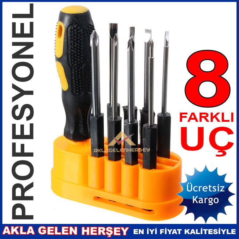 PROFESYONEL VE HASSAS 8 1 TORNAVİDA ARAÇ KİTİ KD