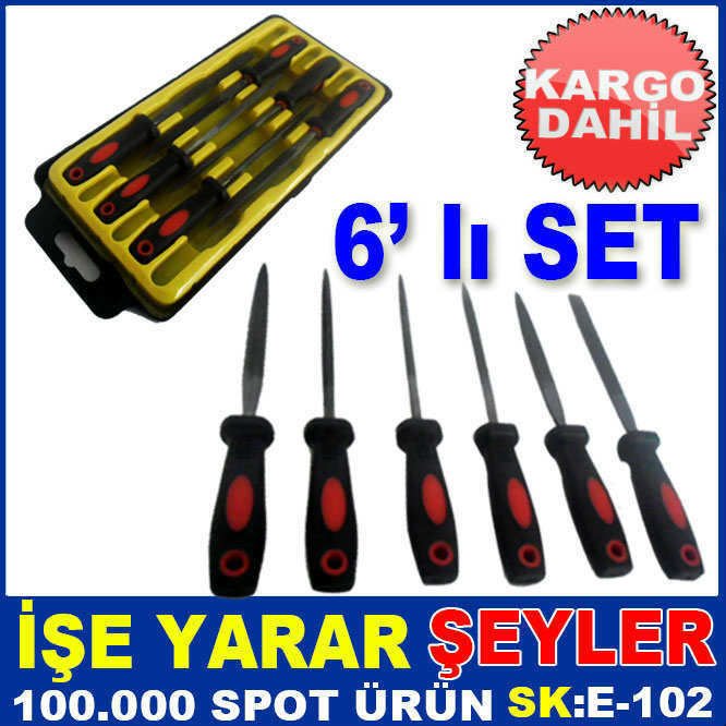 Farklı Şekiller 6lı Set Kaydırmaz Sap Profesyonel Titanyum Alaşım Mini Eğe Seti İnce İşçilik Eğeleri