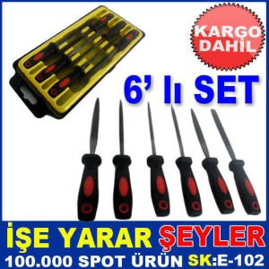 Farklı Şekiller 6lı Set Kaydırmaz Sap Profesyonel Titanyum Alaşım Mini Eğe Seti İnce İşçilik Eğeleri