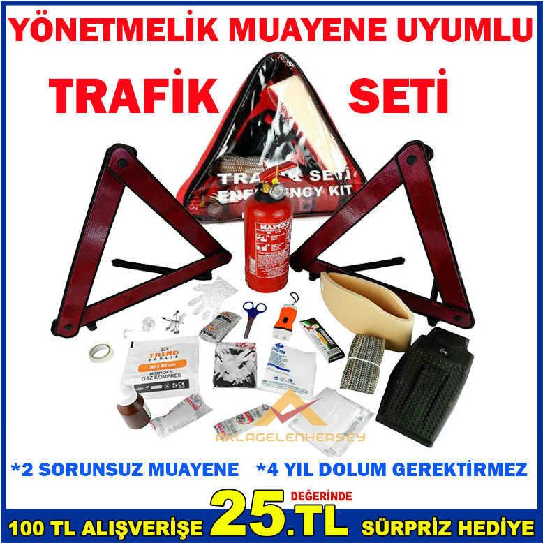 TRAFİK YÖNETMELİĞİNE UYGUN 15 PARÇA TRAFİK SETİ