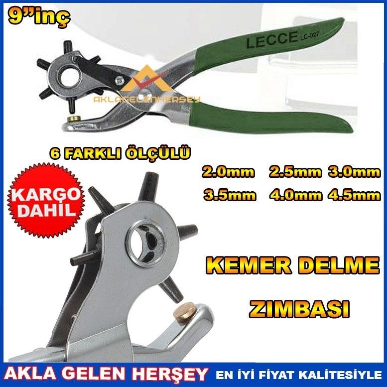 Ücretsiz Kargo 6 FARKLI ÖLÇÜLÜ 9inç LECCE KEMER DELME ZIMBASI